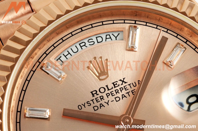 Rolex - DayDate 228235 Gain Weight 40mm Flt Pres RG/RG Champ/Dia KF VR3255