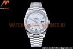 Rolex - DayDate 40mm Flt Pres SS/SS Wht/Rm EWF VR3255