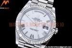 Rolex - DayDate 40mm Flt Pres SS/SS Wht/Rm EWF VR3255