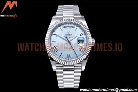 Rolex - DayDate 40mm Flt Pres SS/SS I-Blue/Rm EWF VR3255
