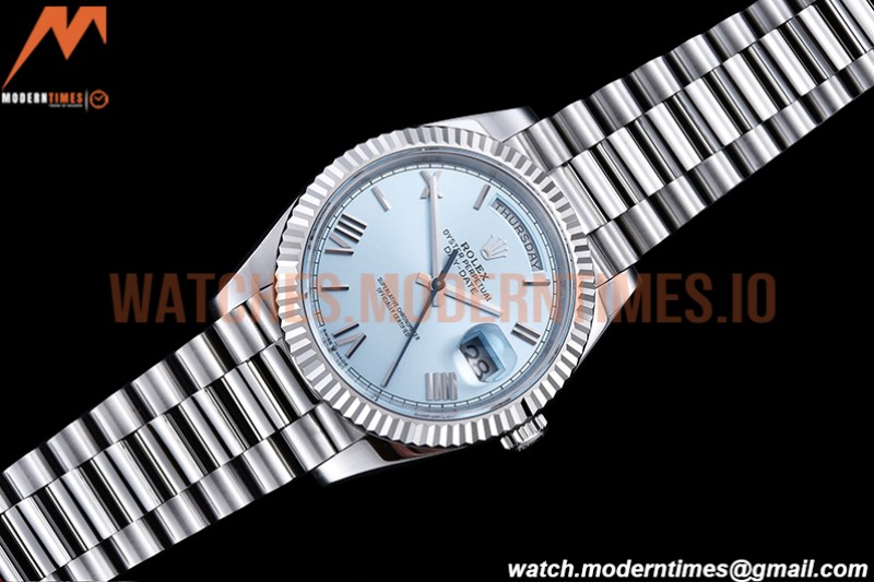 Rolex - DayDate 40mm Flt Pres SS/SS I-Blue/Rm EWF VR3255