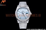 Rolex - DayDate 40mm Flt Pres SS/SS I-Blue/Dia EWF VR3255