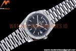 Rolex - DayDate 40mm Flt Pres SS/SS Black/Stk EWF VR3255