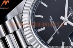 Rolex - DayDate 40mm Flt Pres SS/SS Black/Stk EWF VR3255