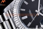 Rolex - DayDate 40mm Flt Pres SS/SS Black/Dia EWF VR3255