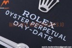 Rolex - DayDate 40mm Flt Pres SS/SS Black/Dia EWF VR3255