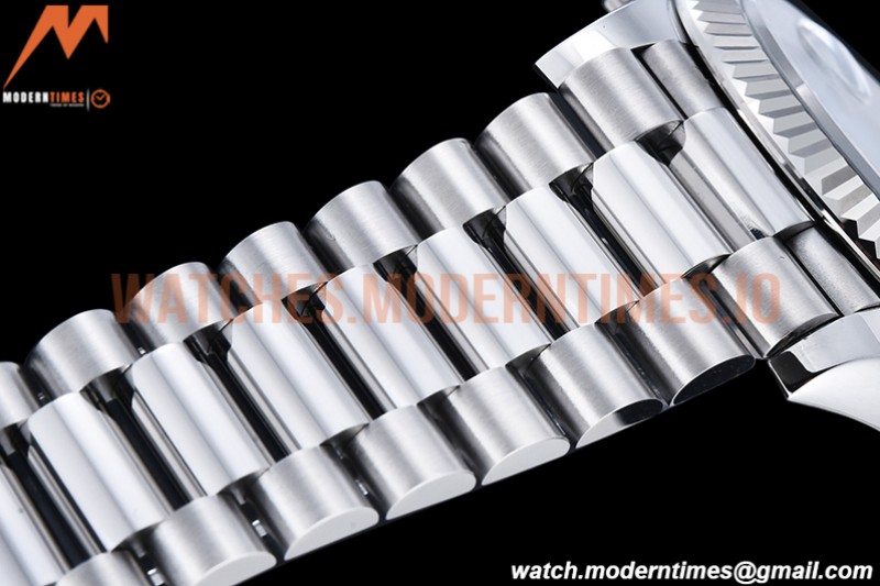 Rolex - DayDate 40mm Flt Pres SS/SS Grey/Stk EWF VR3255