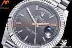 Rolex - DayDate 40mm Flt Pres SS/SS Grey/Stk EWF VR3255