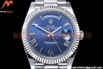 Rolex - DayDate 40mm Flt Pres SS/SS Blue/Rm EWF VR3255
