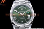 Rolex - DayDate 40mm Flt Pres SS/SS Grn/Rm EWF VR3255