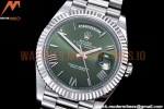 Rolex - DayDate 40mm Flt Pres SS/SS Grn/Rm EWF VR3255