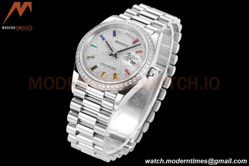 Rolex - DayDate 36mm 128349 Flt Pres SS/SS Dia/Dia Dial RAF A2836