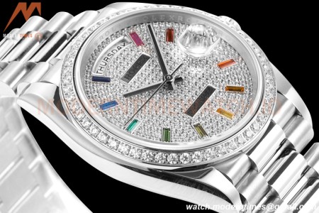 Rolex - DayDate 36mm 128349 Flt Pres SS/SS Dia/Dia Dial RAF A2836