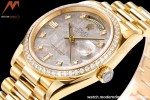 Rolex - DayDate 36mm 118348 Flt Pres YG/YG Dia Meteorite Dial RAF A2836