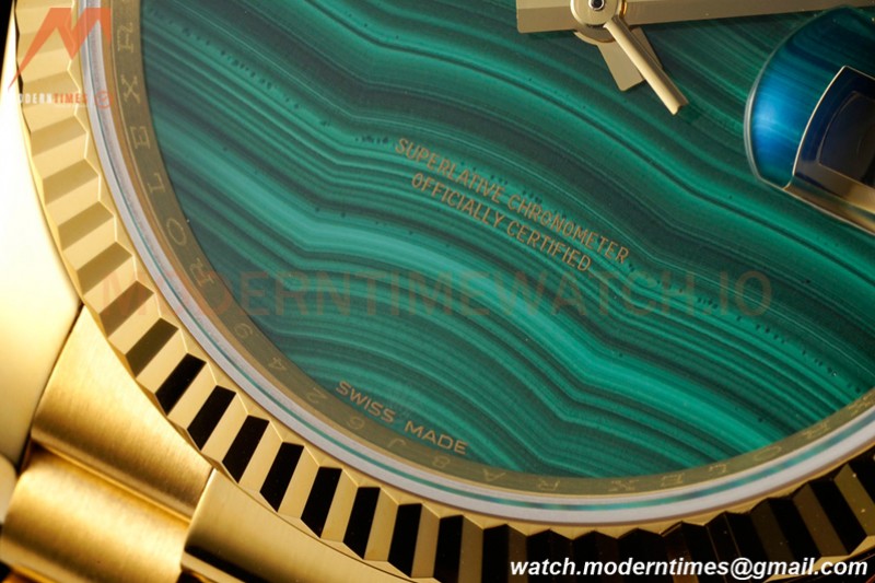 Rolex - DayDate 36mm 18238 Flt Pres YG/YG Malachite Green RAF A2836