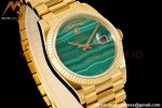 Rolex - DayDate 36mm 18238 Flt Pres YG/YG Malachite Green RAF A2836