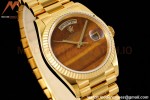 Rolex - DayDate 36mm 18038 Flt Pres YG/YG Tiger Eye Dial RAF A2836