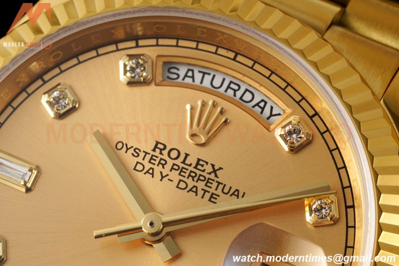 Rolex - DayDate 36mm 128238 Flt Pres YG/YG Gold/Diam RAF A2836