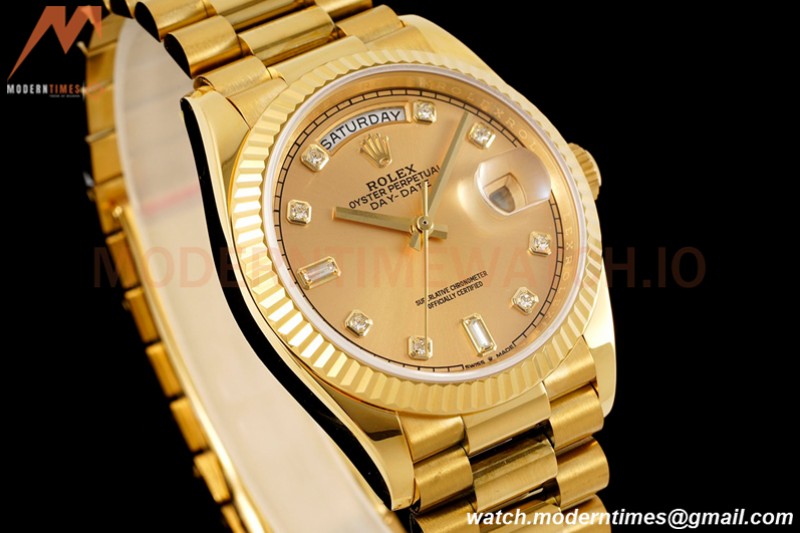 Rolex - DayDate 36mm 128238 Flt Pres YG/YG Gold/Diam RAF A2836