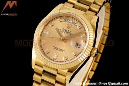 Rolex - DayDate 36mm 128238 Flt Pres YG/YG Gold/Diam RAF A2836