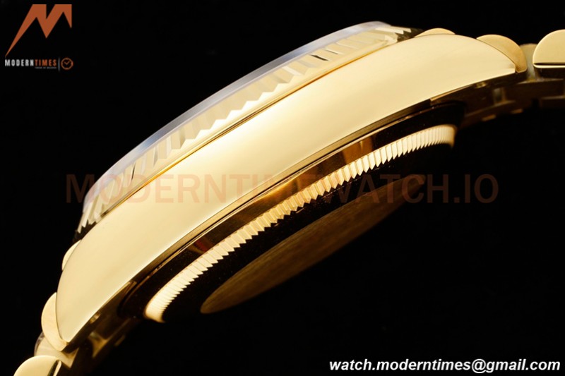Rolex - DayDate 36mm 18238 Flt Pres YG/YG Onyx Black Dial RAF A2836