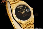 Rolex - DayDate 36mm 18238 Flt Pres YG/YG Onyx Black Dial RAF A2836