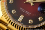Rolex - DayDate 36mm 18038 Flt Pres YG/YG Diam Red Vignette Dial RAF A2836