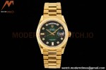 Rolex - DayDate 36mm 128238 Flt Pres YG/YG Diam Green Dial RAF A2836