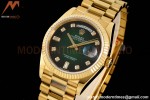 Rolex - DayDate 36mm 128238 Flt Pres YG/YG Diam Green Dial RAF A2836