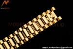 Rolex - DayDate 36mm 128238 Flt Pres YG/YG Diam Green Dial RAF A2836