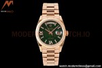 Rolex - DayDate 36mm 128235 Flt Pres RG/RG Flt/Rmn Green Dial RAF A2836