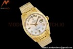 Rolex - DayDate 36mm 128238 Flt Pres YG/YG Wht/Rmn MOP Dial EWF A2836