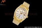 Rolex - DayDate 36mm 128238 Flt Pres YG/YG Wht/Rmn MOP Dial EWF A2836