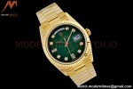 Rolex - DayDate 36mm 128238 Flt Pres YG/YG Diam Green Dial EWF A2836