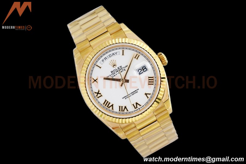 Rolex - DayDate 36mm 128238 Flt Pres YG/YG Wht/Rmn EWF A2836