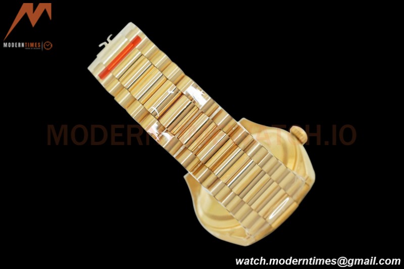 Rolex - DayDate 36mm 128238 Flt Pres YG/YG Wht/Stk EWF A2836