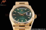 Rolex - DayDate 36mm 128238 Flt Pres YG/YG Grn/Stk TWSF A2836