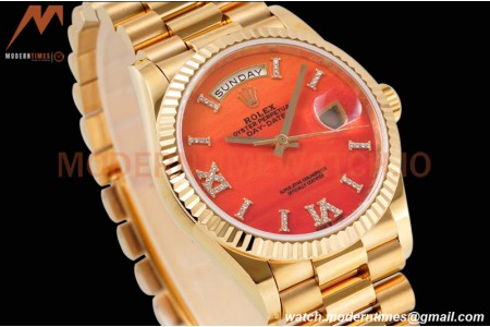 Rolex - DayDate 36mm 128238 Flt Pres YG/YG Orn/Dia TWSF A2836