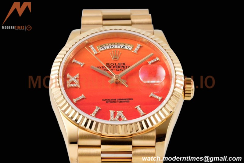 Rolex - DayDate 36mm 128238 Flt Pres YG/YG Orn/Dia TWSF A2836