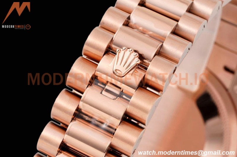 Rolex - DayDate 36mm 128235 Flt Pres RG/RG Champ/Dia TWSF A2836