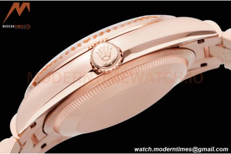 Rolex - DayDate 36mm 128235 Flt Pres RG/RG Champ/Dia TWSF A2836