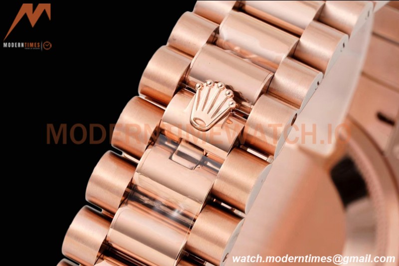 Rolex - DayDate 36mm 128235 Flt Pres RG/RG Eisenkiesel/Rmn TWSF A2836