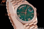 Rolex - DayDate 36mm 128235 Dia Pres RG/RG Green/Rmn TWSF A2836