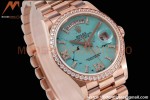 Rolex - DayDate 36mm 128345 Dia Pres RG/RG Turq/Rmn TWSF A2836