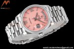 Rolex - DayDate 36mm 128236 Flt Pres SS/SS Pink/Rmn TWSF A2836