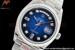 Rolex - DayDate 36mm 128239 Flt Pres SS/SS Blue/Diam EWF A2836