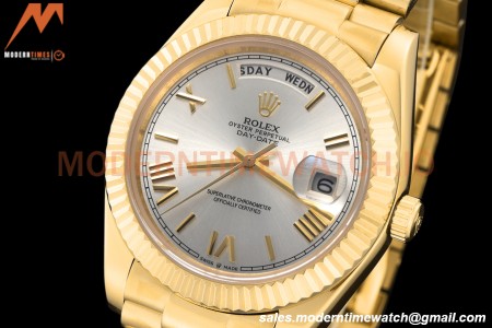 Rolex - DayDate 228238 40mm Flt/Pres YG/YG Silv/Rmn GDF MY8215