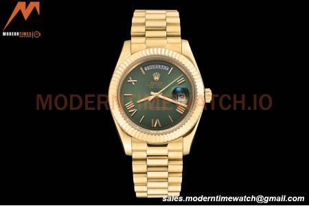 Rolex - DayDate 228238 40mm Flt/Pres YG/YG Grn/Rmn GDF MY8215