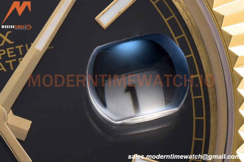 Rolex - DayDate 228238 40mm Flt/Pres YG/YG Black/Rmn GDF MY8215