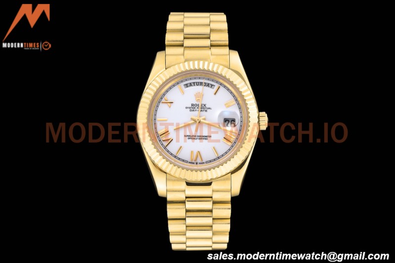 Rolex - DayDate 228238 40mm Flt/Pres YG/YG Wht/Rmn GDF MY8215